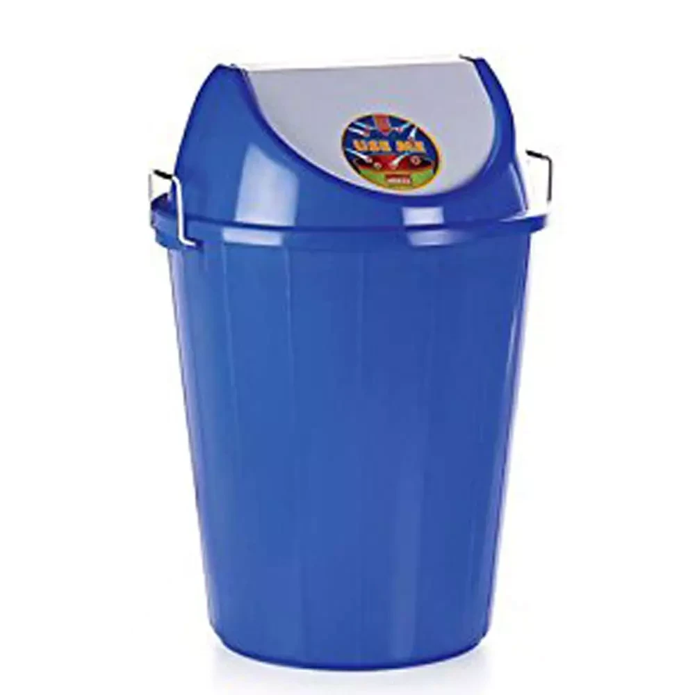Blue Plastic Swing Lid Dustbin 32 L